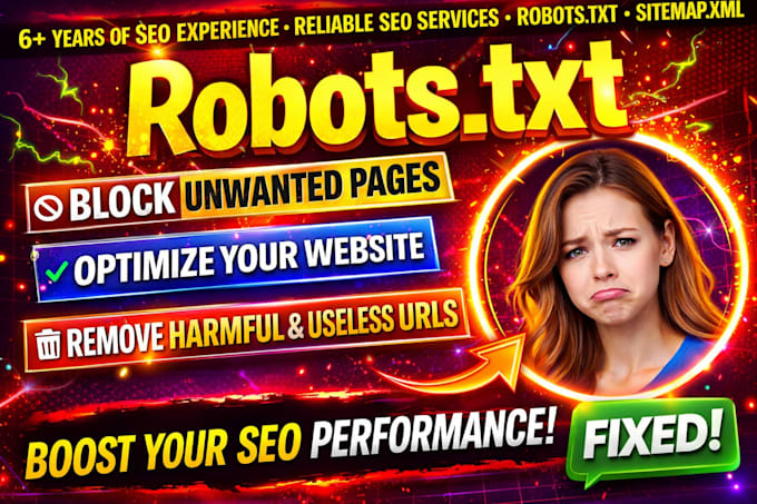 create a robots txt file for any site and will optimize it for SEO