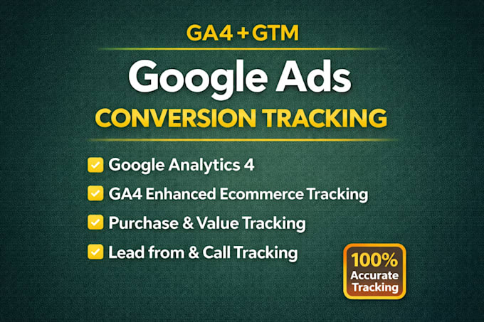 fix and setup google ads conversion tracking ga4 ecommerce tracking via GTM