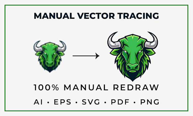 manually vectorize and redraw your logo