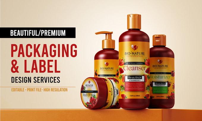 do skincare cosmetic product packaging and labeling design