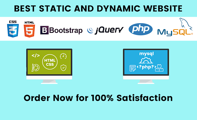 design and develop static and dynamic website