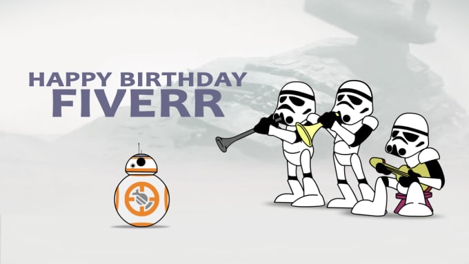 Make a funny star wars happy birthday video by Raventl | Fiverr