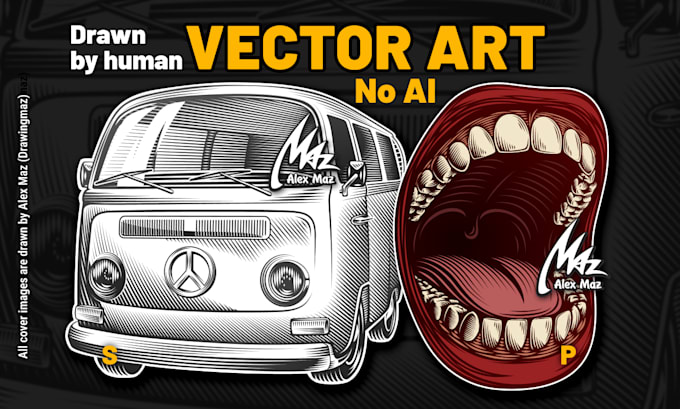 hand draw custom vector vintage unique line art illustration