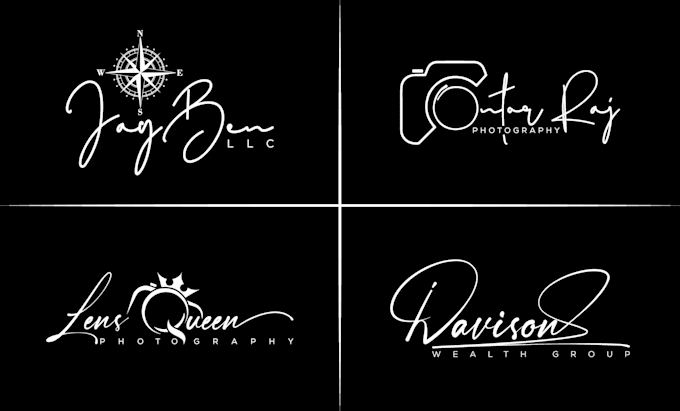 do photography signature handwriting scripted calligraphy cursive logo