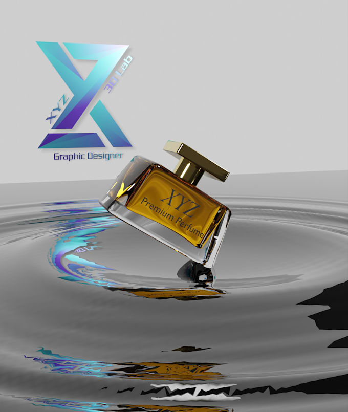 create high quality 3d model of perfume bottles