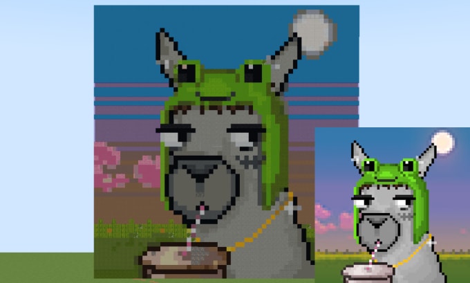 create an nft fan art in minecraft