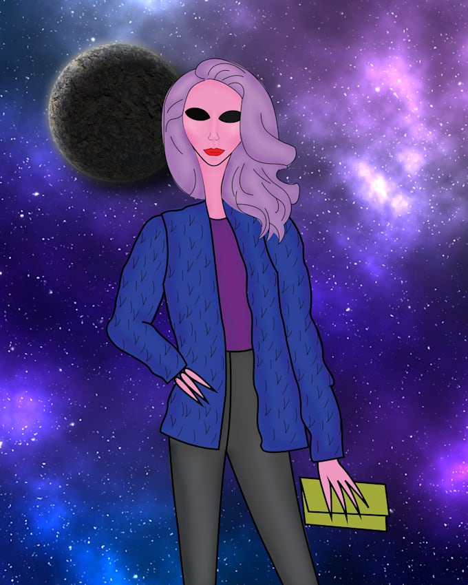 create an original alien illustration for you