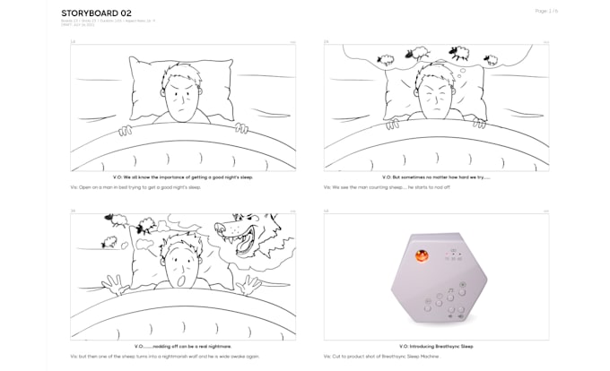create a simple storyboard for animation