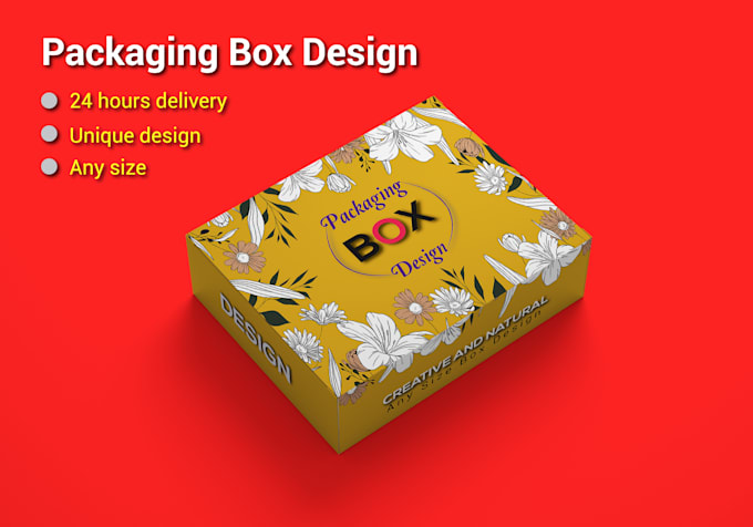 provide product packaging box design for you with mockup