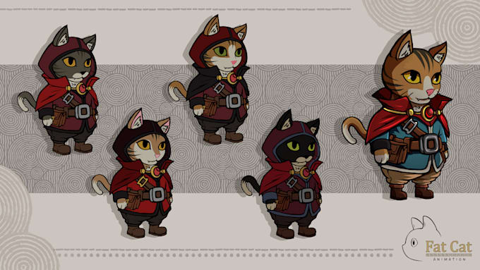 design cartoon style characters for animation and games