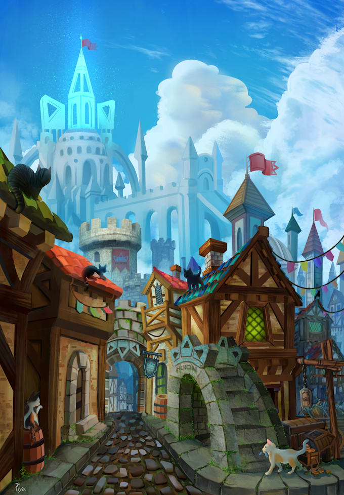 paint concept art and backgrounds for your project