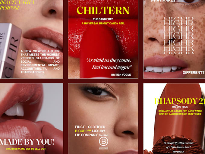 design modern editorial instagram carousel posts
