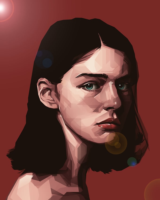 turn your portrait into semirealistic stylize vector art