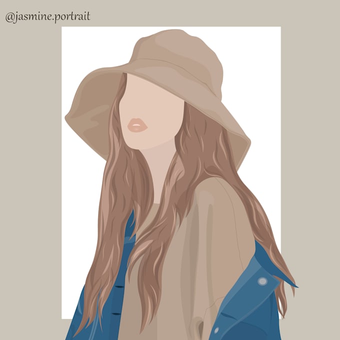 draw a flat vector portrait on your photo