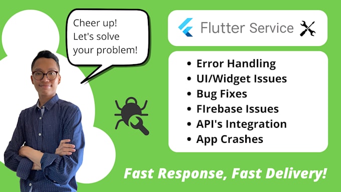 Fix your flutter application issues, errors and bugs by Berryscode | Fiverr