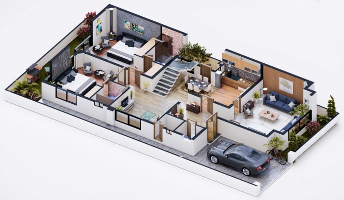 Create 3d Floor Plan By Adnan Jan Fiverr Create 3d Floor Plan