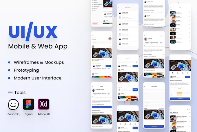 ui ux design mobile ui design or website ui ux design for you with figma