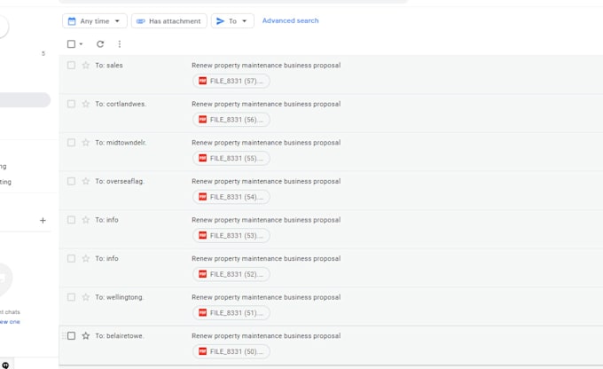 send email manually one by one