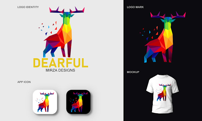 make polygonal logo, low poly, origami or geometric designs