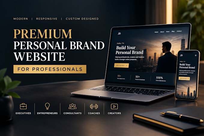 build a premium personal brand website for professionals