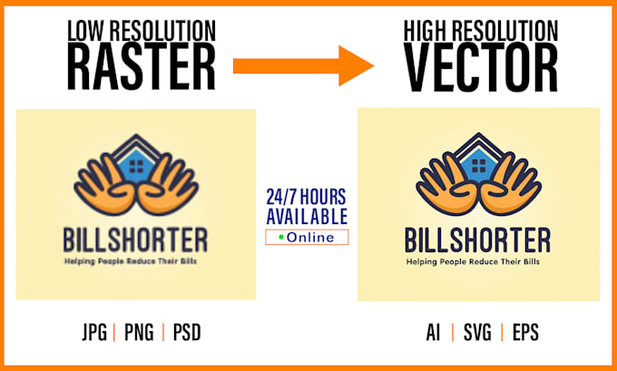 convert logo to vector, vector tracing, vectorize image and recreate