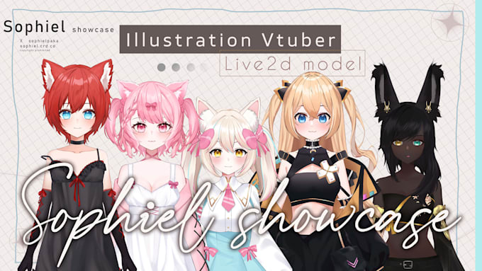 design and draw live2d vtuber model, ready for rig