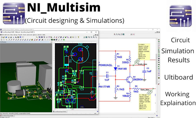 Do circuit simulation on multisim software by Abdur_rehmanuet | Fiverr