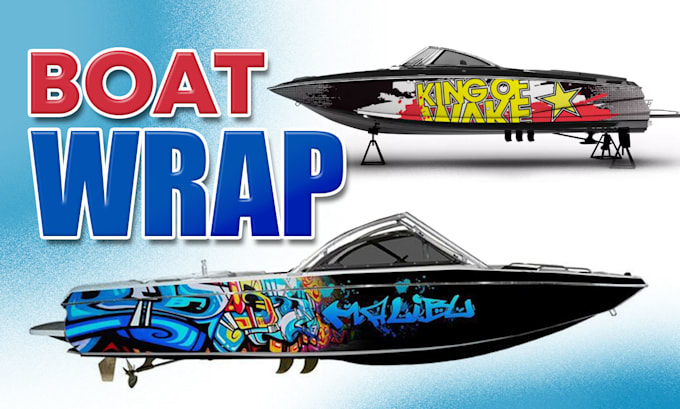 do amazing boat wrap designs, jet ski, watercraft, surfboard, unique ship wrap