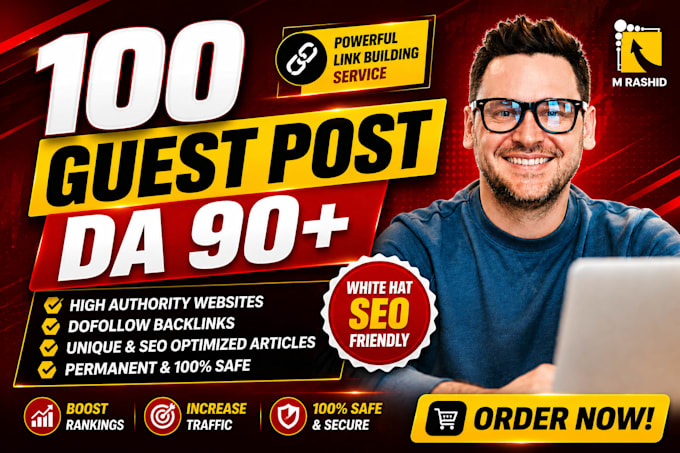 write and publish 16 guest posts backlinks link building on high da websites