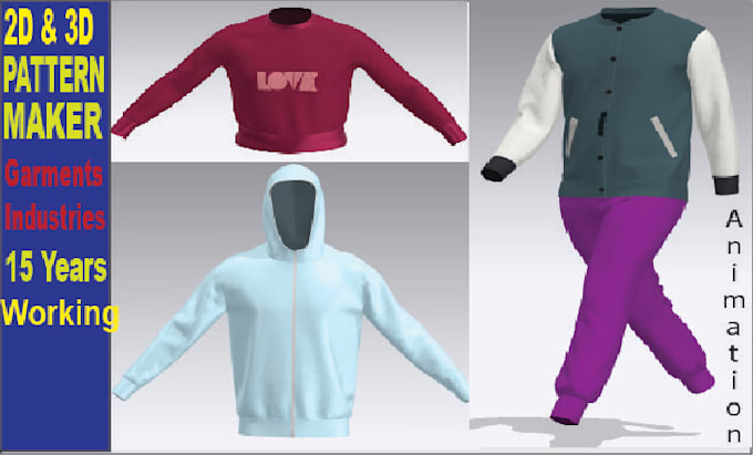 create professional 3d fashion design and animation, pattern