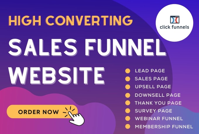 build clickfunnels landing page, sales funnel website in click funnel