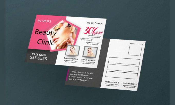 design eddm postcard direct mail with stylish graphic