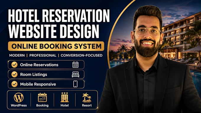 design a hotel reservation website with booking system