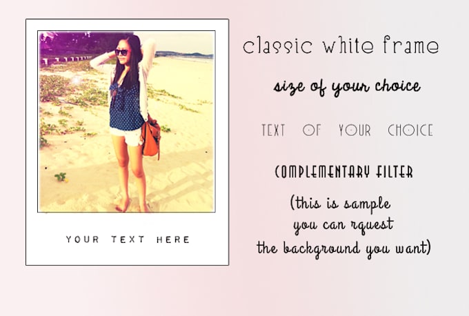 make you 3 polaroid style  photos