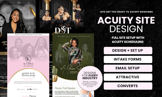 design and set up your custom acuity scheduling booking page