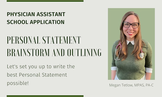 help you brainstorm your pa school personal statement