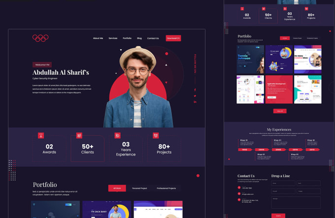 Make portfolio website for you in html css react js by Karthiksb25 | Fiverr