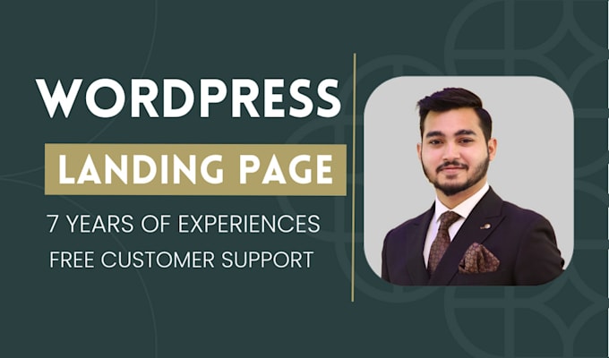 create a wordpress landing page design, sales funnels, or sales page