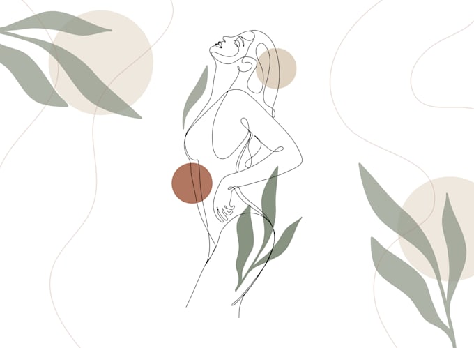 draw a one line art vector abstract minimalist illustration