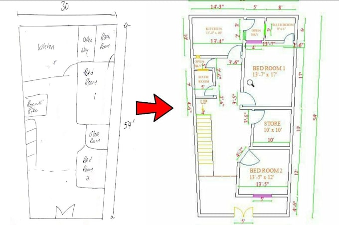 convert sketch, pdf or image drawing to autocad