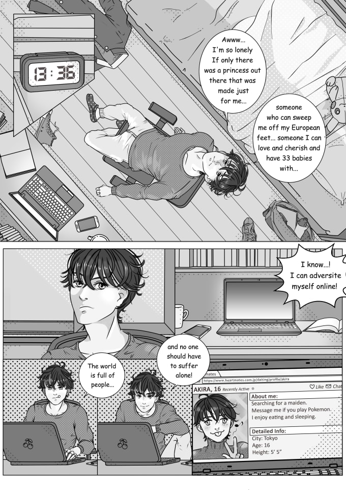 Write a manga or comic script by Ashleyhart1991 Fiverr