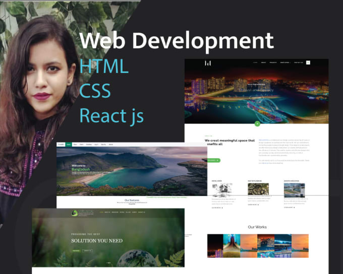 Do front end web development using html css tailwind css by ...
