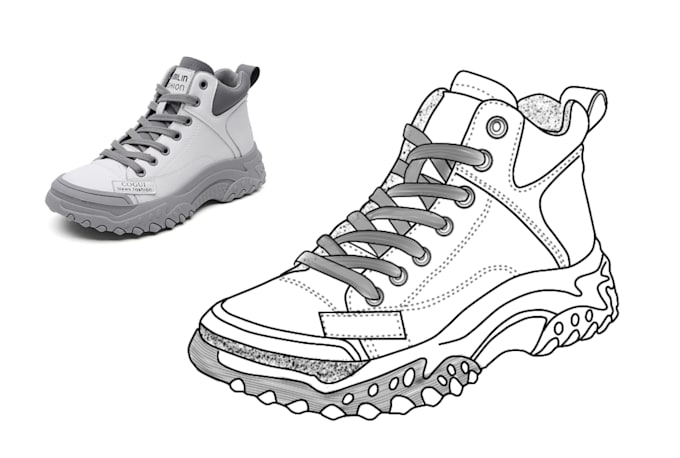 create clean vector line art illustration for your product