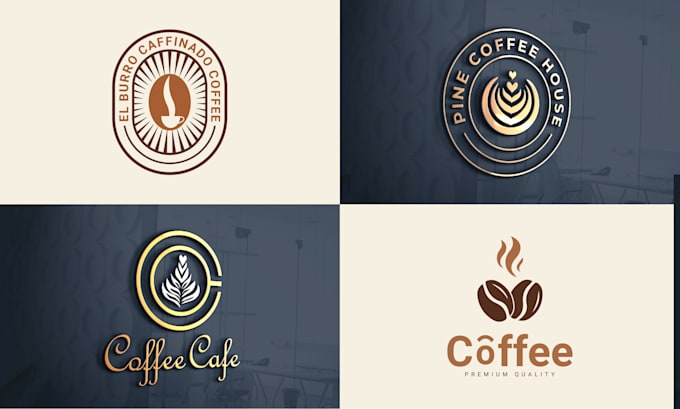 design coffee shop, cafe logo with copyrights