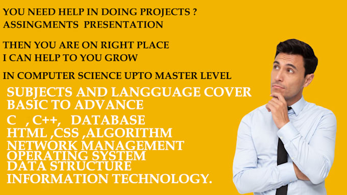 teach and solve projects online computer science up to master level