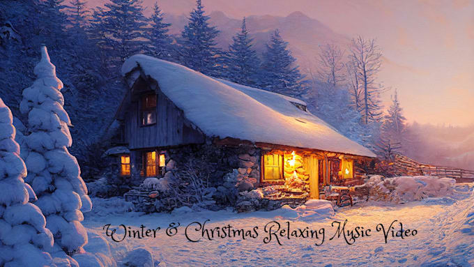 create HD winter and christmas relaxing music video for youtube