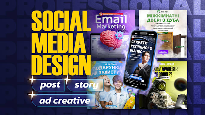 create pro design for social media banners, posts, story and creative ads