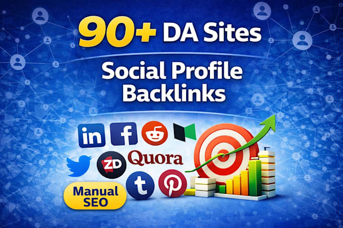 create high authority social profile backlinks on da 90 sites