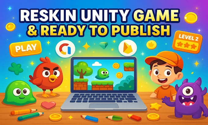 reskin your unity game and ready to publish