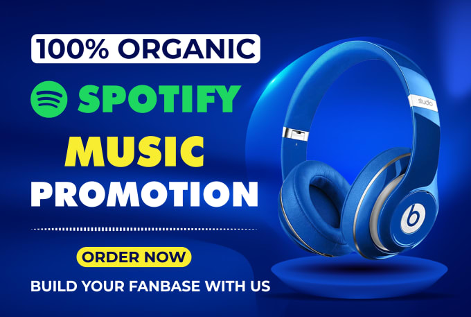Hire a freelancer to do organic spotify music promotion to increase spotify monthly listeners